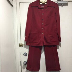 VINTAGE MR. K LIGHTWEIGHT POYLESTER PANTSUITS SIZE M